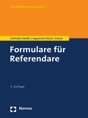 cover image of Formulare für Referendare